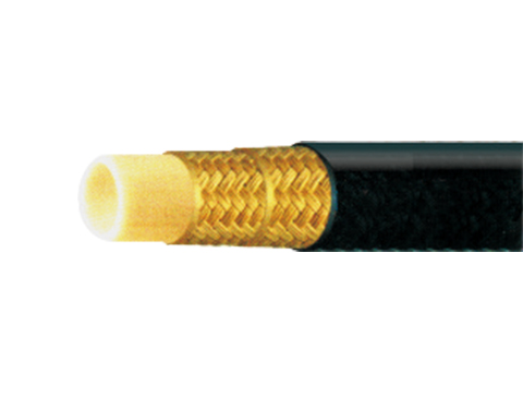 Fiber braided high-pressure resin hose